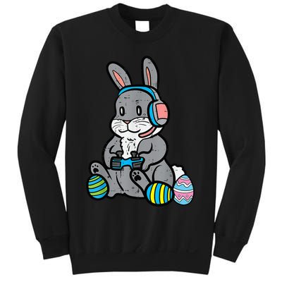 Easter Gamer Bunny Rabbit Video Gaming Grey Easter Bunnies Sweatshirt