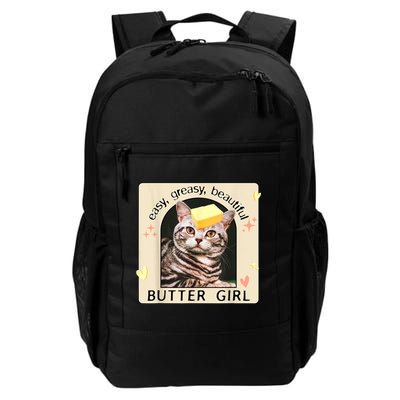 Easy Greasy Beautiful Butter Girl Cat Graphic Backpack