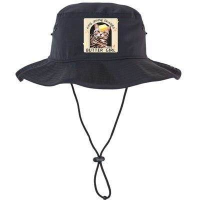 Easy Greasy Beautiful Butter Girl Cat Graphic Bucket Hat