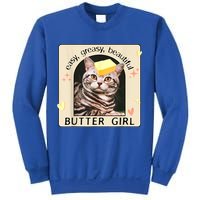 Easy Greasy Beautiful Butter Girl Cat Graphic Sweatshirt