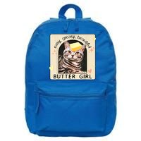 Easy Greasy Beautiful Butter Girl Cat Graphic 16 in Basic Backpack