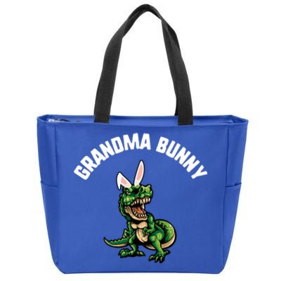 Easter Grandma Bunny Trex Dinosaur Bunny Ears Meaningful Gift Zip Tote Bag