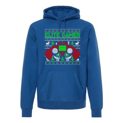 Elite Gamer Christmas Video Game Ugly Sweater Gaming Nerds Great Gift Premium Hoodie