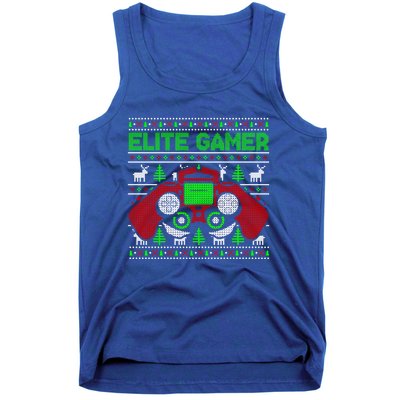 Elite Gamer Christmas Video Game Ugly Sweater Gaming Nerds Great Gift Tank Top