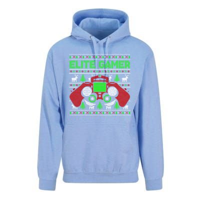 Elite Gamer Christmas Video Game Ugly Sweater Gaming Nerds Great Gift Unisex Surf Hoodie