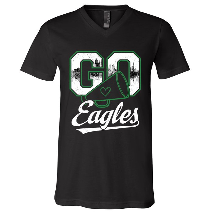 Eagle Go Cheer Eagles V-Neck T-Shirt