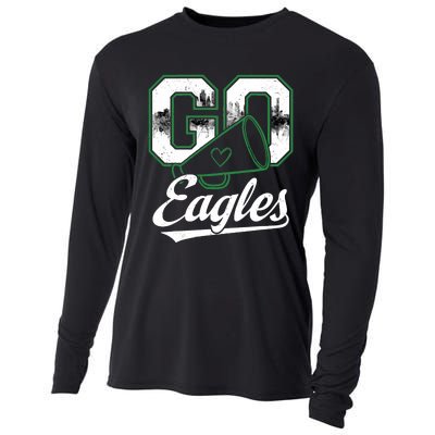 Eagle Go Cheer Eagles Cooling Performance Long Sleeve Crew