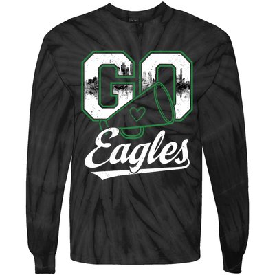 Eagle Go Cheer Eagles Tie-Dye Long Sleeve Shirt