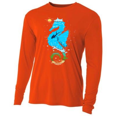 Enjoy God Creation Save The Ocean Sea Underwater Coral Reefs Cool Gift Cooling Performance Long Sleeve Crew