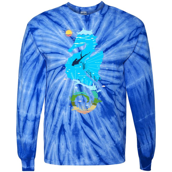 Enjoy God Creation Save The Ocean Sea Underwater Coral Reefs Cool Gift Tie-Dye Long Sleeve Shirt