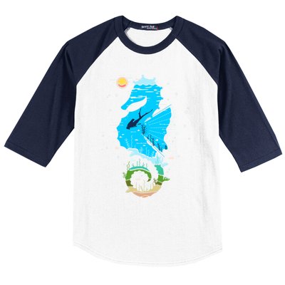 Enjoy God Creation Save The Ocean Sea Underwater Coral Reefs Cool Gift Baseball Sleeve Shirt