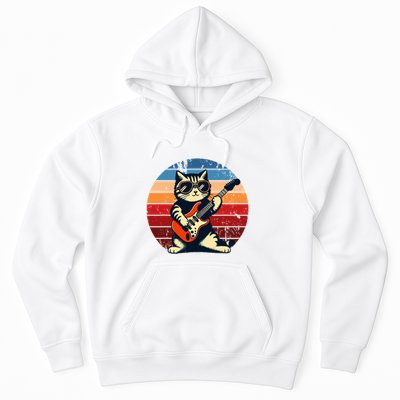 Electric Guitar Cat Rock Music Funny Cat Hoodie