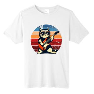 Electric Guitar Cat Rock Music Funny Cat Tall Fusion ChromaSoft Performance T-Shirt