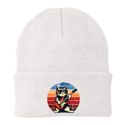 Electric Guitar Cat Rock Music Funny Cat Beanie