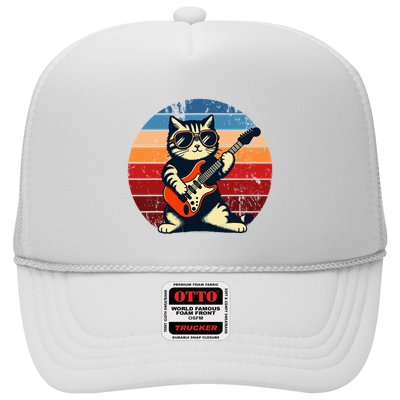 Electric Guitar Cat Rock Music Funny Cat Trucker Hat