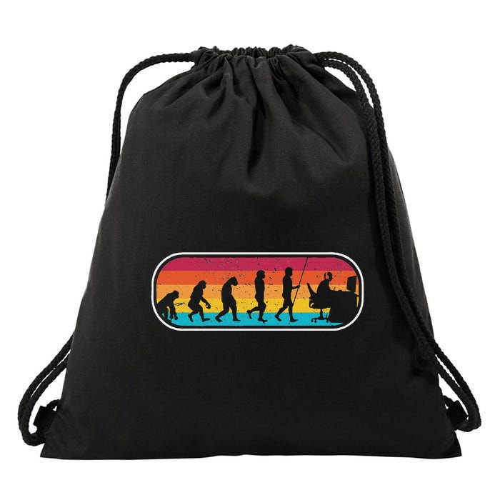 Evolution Gamer Computer Freak Geek Nerd Pc Game Drawstring Bag