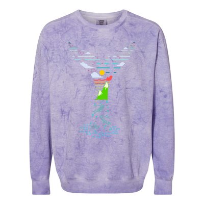 Enjoy Gods Creation Save The Oceans Seas Whales Environt Gift Colorblast Crewneck Sweatshirt