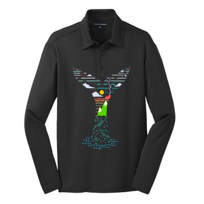 Enjoy Gods Creation Save The Oceans Seas Whales Environt Gift Silk Touch Performance Long Sleeve Polo