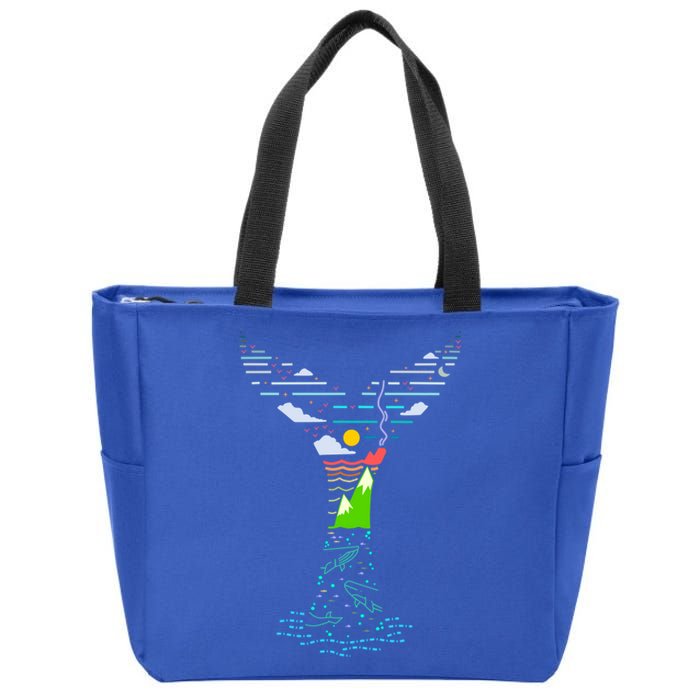 Enjoy Gods Creation Save The Oceans Seas Whales Environt Gift Zip Tote Bag