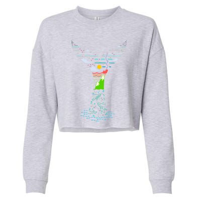 Enjoy Gods Creation Save The Oceans Seas Whales Environt Gift Cropped Pullover Crew