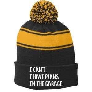 Engineer Garage Car Guy Saracastic Joke Men Stripe Pom Pom Beanie