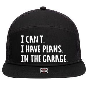 Engineer Garage Car Guy Saracastic Joke Men 7 Panel Mesh Trucker Snapback Hat