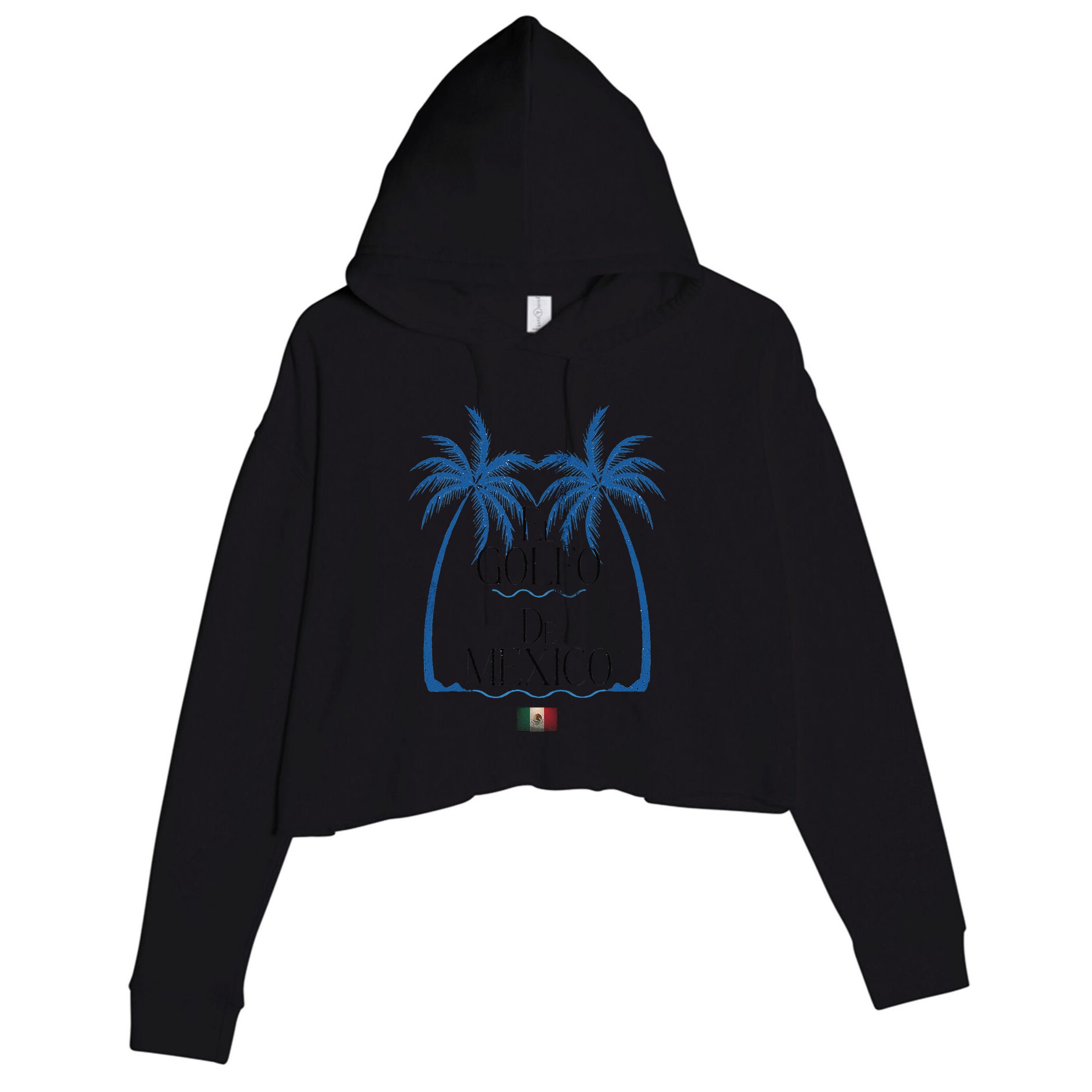 El Golfo De MéXico Dolphin Golf Of Mexico Crop Fleece Hoodie