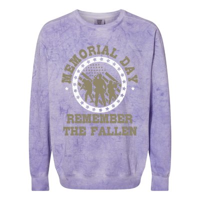 Eternal GratitudeMemorial Day TributeRemember The Fallen Colorblast Crewneck Sweatshirt