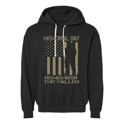 Eternal GratitudeMemorial Day TributeRemember The Fallen Garment-Dyed Fleece Hoodie