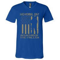 Eternal GratitudeMemorial Day TributeRemember The Fallen V-Neck T-Shirt