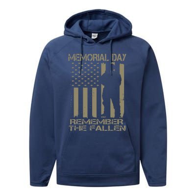 Eternal GratitudeMemorial Day TributeRemember The Fallen Performance Fleece Hoodie