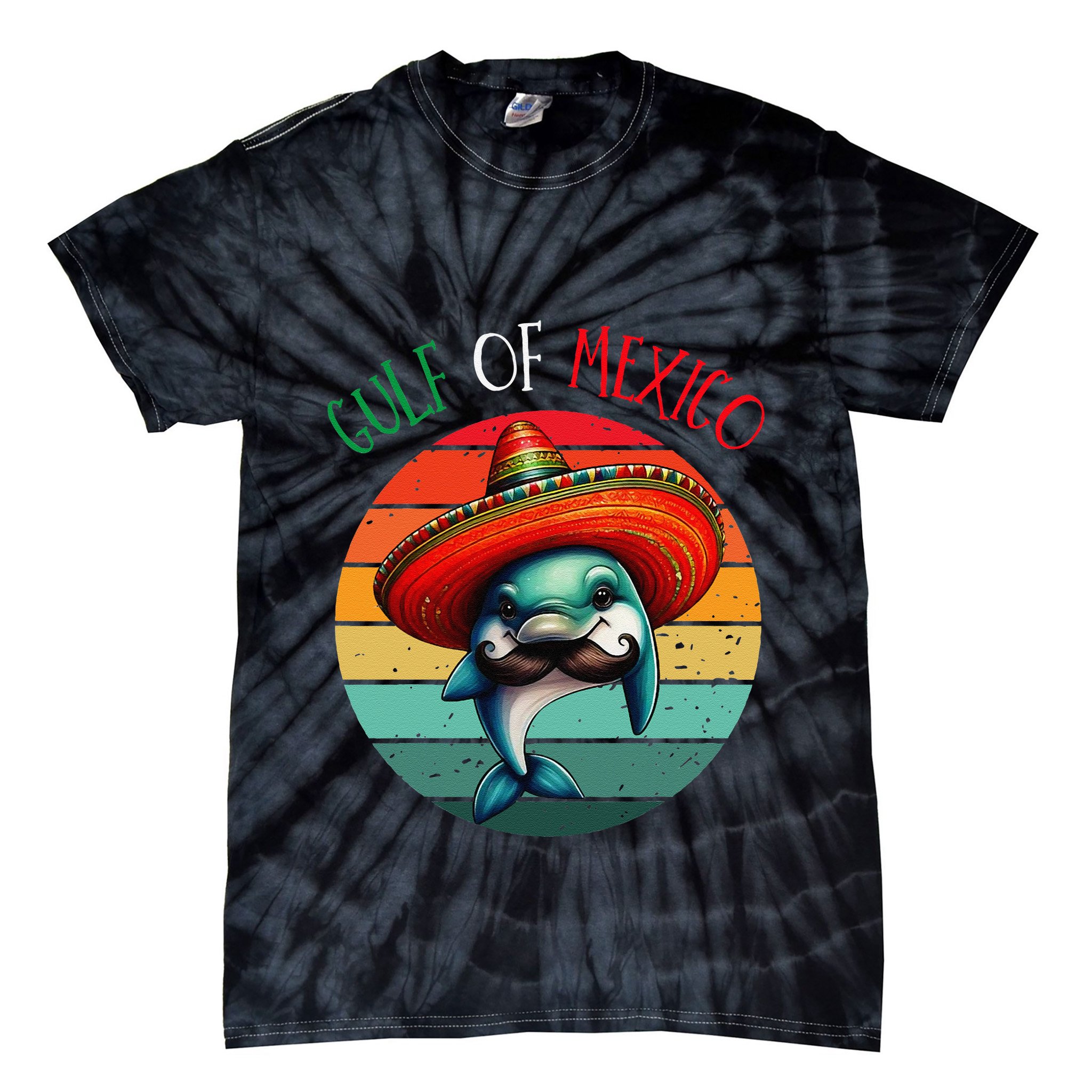 El Golfo De MéXico Dolphin Gulf Of Mexico Tie-Dye T-Shirt