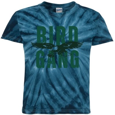 Eagles Game Day Football Kids Tie-Dye T-Shirt