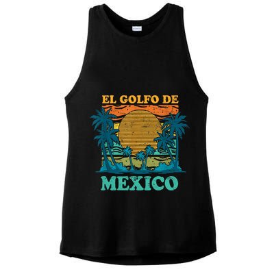 El Golfo De MéXico Retro Vintage Beach Gulf Of Mexico Ladies PosiCharge Tri-Blend Wicking Tank