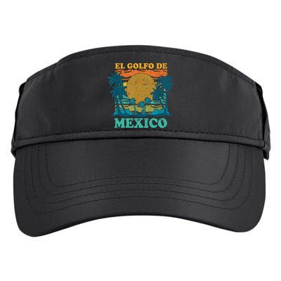 El Golfo De MéXico Retro Vintage Beach Gulf Of Mexico Adult Drive Performance Visor