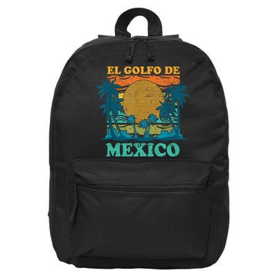 El Golfo De MéXico Retro Vintage Beach Gulf Of Mexico 16 in Basic Backpack