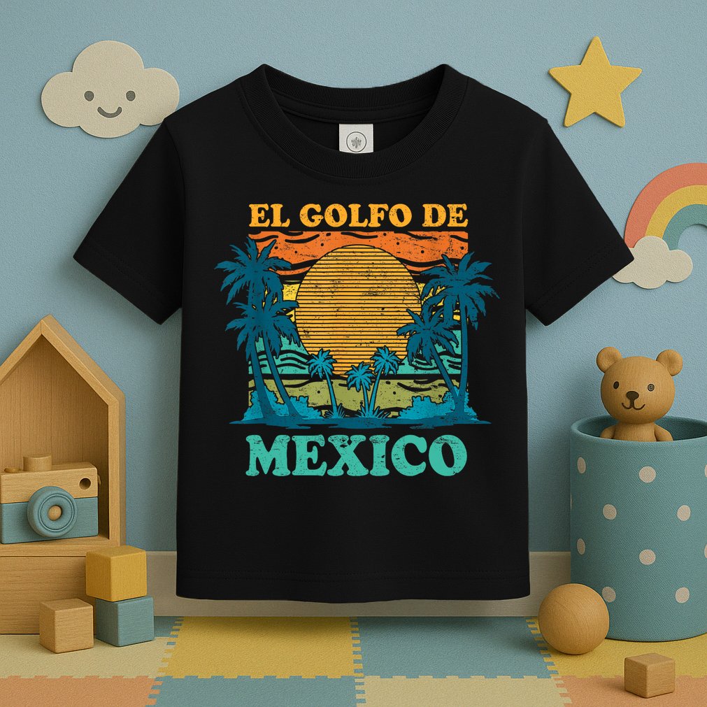 El Golfo De MéXico Retro Vintage Beach Gulf Of Mexico Toddler T-Shirt