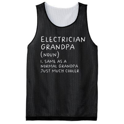 Electrician Grandpa Definition Funny Electricians Mesh Reversible Basketball Jersey Tank