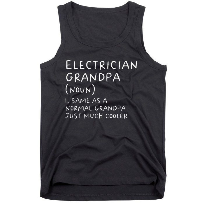 Electrician Grandpa Definition Funny Electricians Tank Top