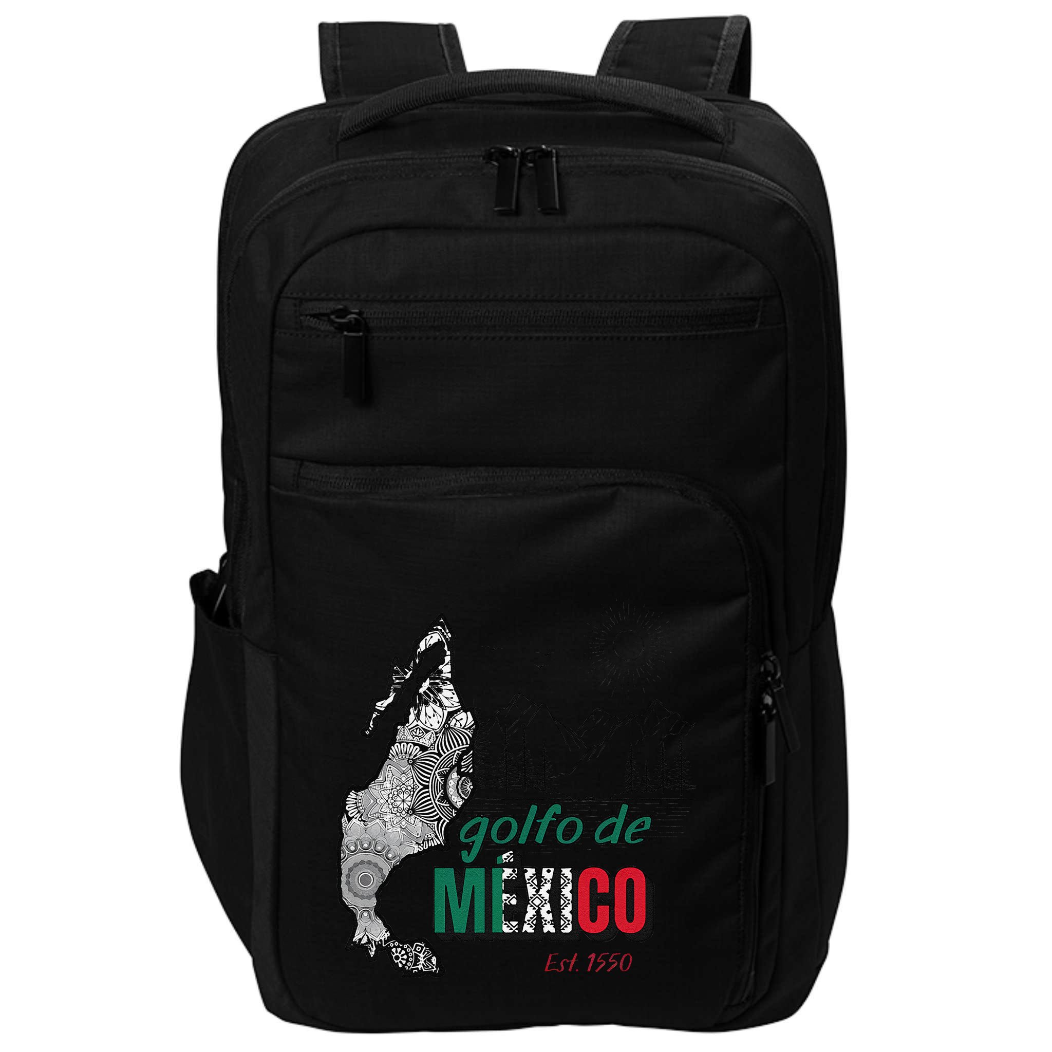 El Golfo De MéXico Gulf Of Mexico Est 1550 Historic Map Impact Tech Backpack