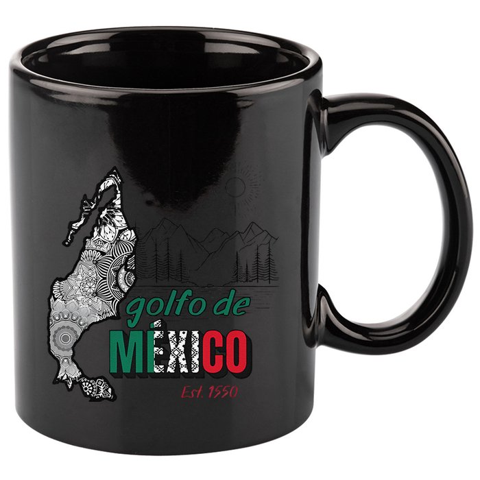 El Golfo De MéXico Gulf Of Mexico Est 1550 Historic Map 11oz C Handle Ceramic Mug