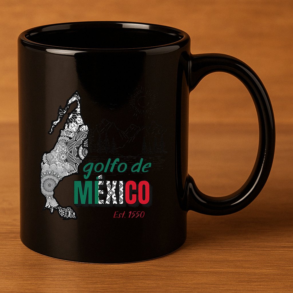 El Golfo De MéXico Gulf Of Mexico Est 1550 Historic Map 11oz C Handle Ceramic Mug