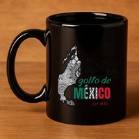 El Golfo De MéXico Gulf Of Mexico Est 1550 Historic Map 11oz C Handle Ceramic Mug