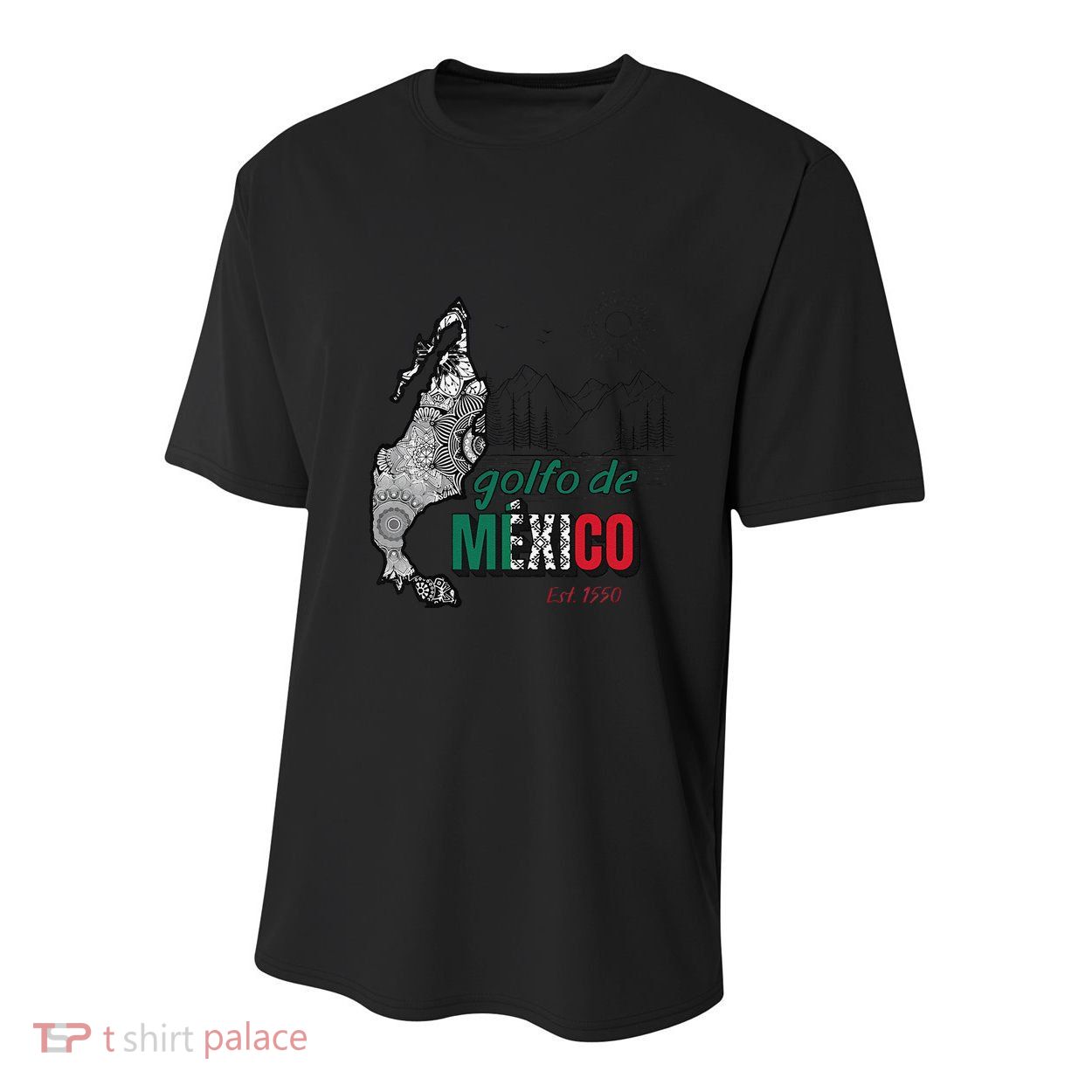 El Golfo De MéXico Gulf Of Mexico Est 1550 Historic Map Youth Performance Sprint T-Shirt