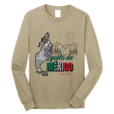 El Golfo De MéXico Gulf Of Mexico Est 1550 Historic Map Long Sleeve Shirt