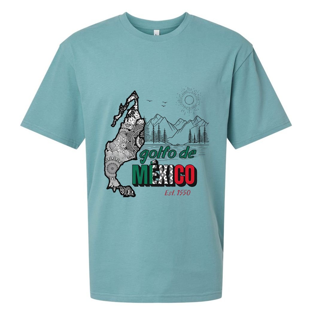 El Golfo De MéXico Gulf Of Mexico Est 1550 Historic Map Sueded Cloud Jersey T-Shirt