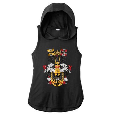 Emblem German Empire Emblem Of The Emperor Ladies PosiCharge Tri-Blend Wicking Draft Hoodie Tank