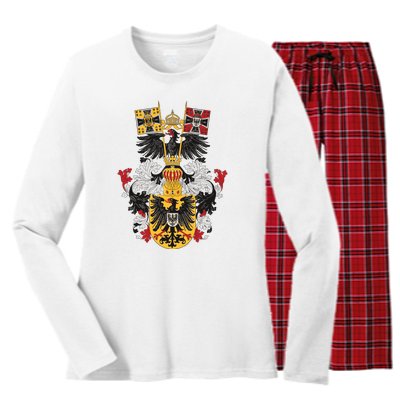 Emblem German Empire Emblem Of The Emperor Women's Long Sleeve Flannel Pajama Set 