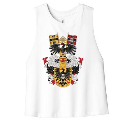 Emblem German Empire Emblem Of The Emperor Women's Racerback Cropped Tank