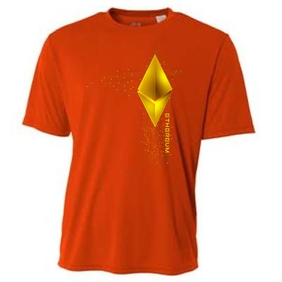 Ethereum GOLD ETH Cryptocurrency Bitcoin Cooling Performance Crew T-Shirt